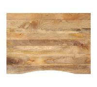 Vidaxl Dessus De Bureau Avec Courbe 110x80x2,5 Cm Manguier Massif Brut Multicolore