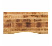 vidaXL Dessus de bureau avec courbe 120x50x2,5 cm manguier massif brut, dessus de table de remplacement, dessus de table de 370181