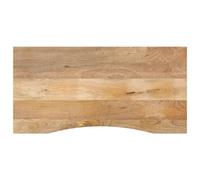 Vidaxl Dessus De Bureau Avec Courbe 120x50x2,5 Cm Manguier Massif Brut Multicolore