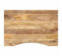 Vidaxl Dessus De Bureau Avec Courbe 80x60x2,5 Cm Manguier Massif Brut Multicolore