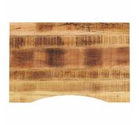 Vidaxl Dessus De Bureau Avec Courbe 90x50x2,5 Cm Manguier Massif Brut Multicolore