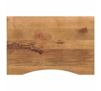 Vidaxl Dessus De Bureau Avec Courbe 90x50x2,5 Cm Manguier Massif Brut Multicolore