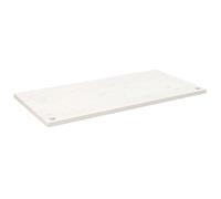 vidaXL Dessus de bureau Plateau de remplacement en pin massif blanc 100x50x2,5 cm