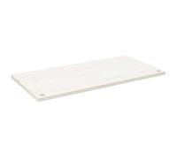 Vidaxl Dessus De Bureau Blanc 100x50x2,5 Cm Bois Massif De Pin Multicolore