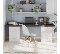 vidaXL Dessus de bureau gris foncé 200x50x6 cm bois chêne traité 3156461