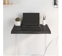 vidaXL Dessus de table marron foncé bois chêne massif traité 3156414