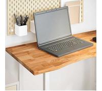 vidaXL Dessus de bureau marron clair bois chêne massif rectangulaire, plan de travail de cuisine, plan de travail de 4009018