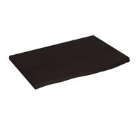 Tafelblad 60x40x2 cm behandeld massief eikenhout donkerbruin3156407