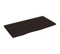 vidaXL Dessus de bureau marron foncé 80x40x2 cm bois chêne traité 3156416