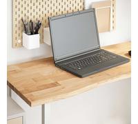 vidaXL Dessus de bureau non traité bois massif de chêne rectangulaire Marron