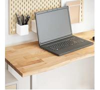 vidaXL Dessus de bureau en chêne massif rectangulaire non traité – Plan de travail cuisine – Marron
