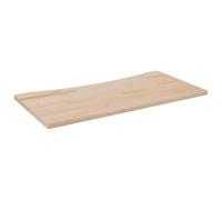 vidaXL Plateau de table – Dessus de bureau en bois massif de pin Marron 110x60x2,5 cm