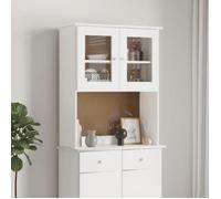 vidaXL Dessus de commode ALTA – blanc, bois massif de pin 77×30×92 cm