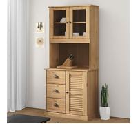 vidaXL Dessus de commode VIGO 78 x 30 x 100 cm bois massif de pin Marron