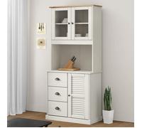vidaXL Dessus de commode VIGO blanc 78x30x100 cm bois massif de pin