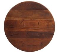 vidaXL Dessus de table de remplacement rond Ø 50 x 2,5 cm Bois massif de récupération Multicolore