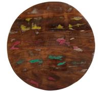 vidaXL Dessus de table rond Ø 60 x 2,5 cm Bois massif de récupération Multicolore