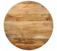 Vidaxl Dessus De Table Ø 90x3,8 Cm Rond Bois De Manguier Massif Multicolore