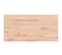 vidaXL Dessus de table / Plateau de bureau 100 x 50 x 1,5 cm Rectangulaire Bois massif hêtre