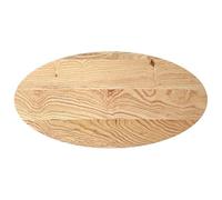 vidaXL Dessus de table ovale 100 x 50 x 2 cm bois de chêne massif Marron