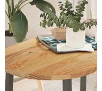 vidaXL Dessus de table 100x50x2 cm bois de chêne massif ovale Marron