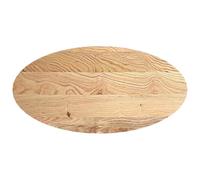 vidaXL Dessus de table ovale 120 x 60 x 2 cm en chêne massif Marron