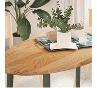 vidaXL Dessus de table 120x60x2 cm bois de chêne massif ovale 4009047