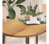vidaXL Dessus de table 120x60x2 cm chêne massif ovale pour table basse