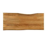 vidaXL Dessus de Table 140x60x2,5 cm Bord Vivant Bois Massif manguier