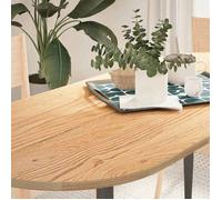 vidaXL Dessus de table 140x60x2 cm bois de chêne massif ovale, plateau de table basse, plateau de table de remplacement, 4009064