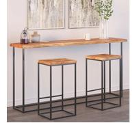 vidaXL Dessus de table rectangulaire 160×40×2,5 cm Bois massif Acacia Multicolore