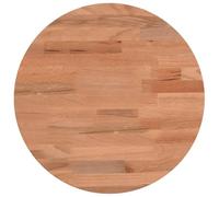 vidaXL Dessus de table Plateau de remplacement Ø30×4 cm Rond Bois massif de hêtre Marron