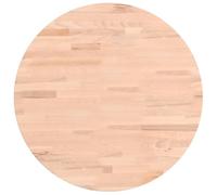 vidaXL Dessus de table rond Ø50×1,5 cm Bois massif de hêtre Multicolore