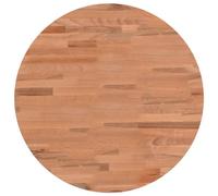 vidaXL Dessus de table – Plateau de remplacement rond en bois massif de hêtre Ø50×1,5 cm