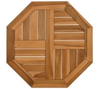 vidaXL Dessus de Table 50x50x2,5 cm octogonal Bois de Teck Massif, Dessus de Table de Rechange, Plateau de Table en Bois, Planche de Remplacement