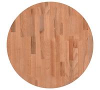 vidaXL Dessus de table de remplacement – Plateau rond Ø60x1,5 cm en hêtre massif