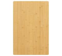 vidaXL Dessus de table de remplacement Plateau rectangulaire de bureau Bambou 60 x 100 x 2,5 cm