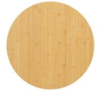 vidaXL Dessus de table rond en bambou Ø60x2,5 cm – pour table à manger/basse
