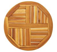 vidaXL – Dessus de table Ø60x2 cm – Rond en bois massif d'acacia – Marron