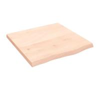 vidaXL Dessus de table chêne massif 60x60x(2-4) cm non traité