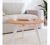 vidaXL Dessus de table rond Ø70 x 1,5 cm Bois massif de hêtre multicolore