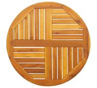 vidaXL Dessus de Table Ø70x2 cm Rond Bois Massif d'acacia, Plateau de Table de Remplacement, Plateau de Meuble en Bois, Plateau de Table de Jardin