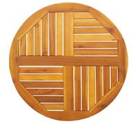 vidaXL Dessus de table Ø70x2 cm rond bois massif d'acacia, plateau de table de remplacement, plateau de meuble en bois, 4004249