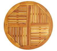 vidaXL Dessus de table Ø80x2,2 cm rond bois massif d'acacia, plateau de table de remplacement, plateau de meuble en bois, 4004250