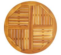 vidaXL Dessus de Table Ø80x2,2 cm Rond Bois Massif d'acacia, Plateau de Table de Remplacement, Plateau de Meuble en Bois, Plateau de Table de Jardin