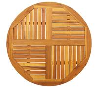 vidaXL Dessus de Table Ø90x2,2 cm Rond Bois Massif d'acacia, Plateau de Table de Remplacement, Plateau de Meuble en Bois, Plateau de Table de Jardin