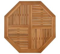 Vidaxl Dessus De Table 90x90x2,5 Cm Octogonal Bois De Teck Massif Multicolore