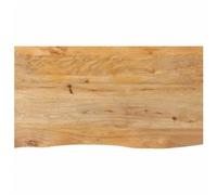 vidaXL Dessus de table à bord vivant 100x60x2,5 cm Bois massif manguier Multicolore