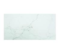 vidaXL Dessus de table Blanc 100x50 cm 6 mm Verre trempé design marbre