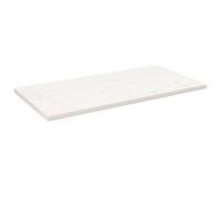 vidaXL Dessus de table Plateau de bureau rectangulaire bois de pin massif blanc 100x50x2,5 cm